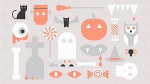 Söpöt esteettiset Halloween-kuvakkeet