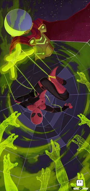 Spider Man Far From Home Mysterio-fanitaide taustakuva — iPhone 16 Pro Max Taustakuvat