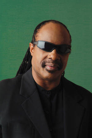 Stevie Wonder Vihreä Tausta — Xiaomi Pad 7S Pro 12.5 Taustakuvat