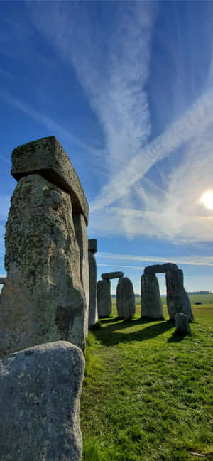 Jättimäiset kivilaatat Stonehenge Englanti — Vivo X300 E Taustakuvat