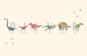 Suloinen dinosaurus tavaa Oliver — Söpö dinosaurus Taustakuvat
