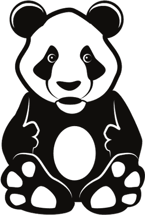 Suloinen pandapiirros — Panda Taustakuvat