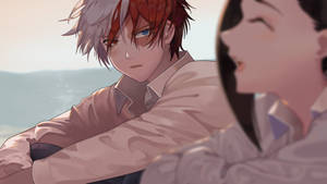 Suloinen Todoroki ja Yaoyorozu -taustakuva