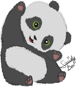 Suloisen vihreäsilmäinen pandakuvitus — Panda Taustakuvat