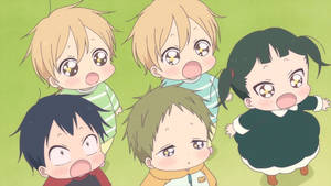 Suloiset anime-lapset -taustakuva — Söpö anime GIF Taustakuvat