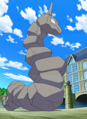Suuri Onix talon edessä — Pokemon Puhelin Taustakuvat