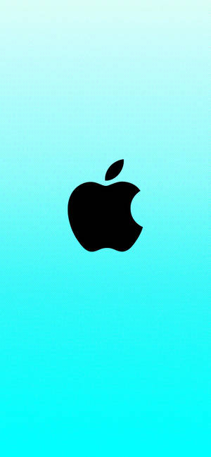 Syaani sininen Apple logo taustakuva — iPhone 12 Pro Taustakuvat