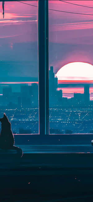 Anime Sunset iPhone — Motorola Edge 70 Plus Taustakuvat
