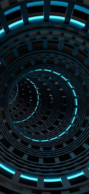 Neon spiraalirakenne taustakuva iPhone 11:lle.