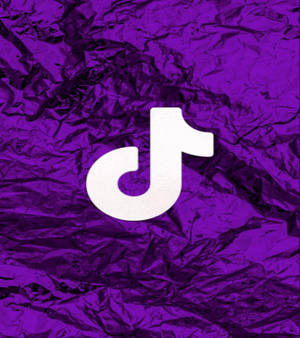 Syvän violetti verhottu TikTok-logo taustakuva — Nubia Flip Taustakuvat