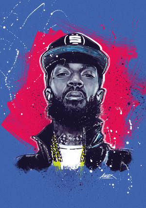 Taide Nipsey Husslesta -taustakuva — OnePlus Pad 3 Taustakuvat