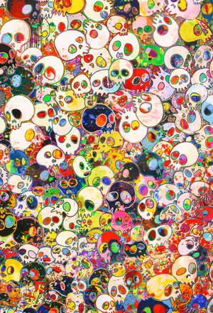Takashi Murakami -kallot iso 4K — Xiaomi Pad 9 Pro Taustakuvat