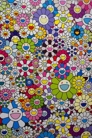 Takashi Murakami Hymynaama 4K — Xiaomi Pad 7S Pro 12.5 Taustakuvat