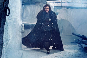 Jon Snow kävelee Talvivaarassa Game of Thrones — Game of thrones kausi 8 Taustakuvat