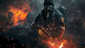 The Division 2 -liekinheittimet taustakuva. — 2560x1440 Taustakuvat