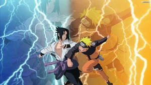 Teini-ikäisten Naruton ja Sasunken taustakuva — Naruto ja sasuke Taustakuvat