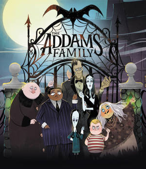 The Addams Family -sarjakuvapiirros -taustakuva — Tecno Phantom V Fold2 Taustakuvat