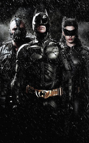 The Dark Knight Batman, Bane ja Cat Woman -taustakuva — Galaxy Tab S10 Ultra Taustakuvat