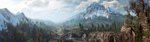 2489x700 WITCHER 3 WILD HUNT fantasia toiminta taistelu soturi tumma juliste kaksois — 32:9 Taustakuvat
