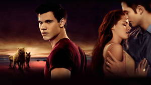 The Twilight Saga Jacob Bella Edward -taustakuva