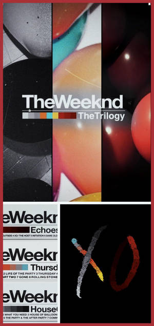 The Weeknd -trilogiakollaasitaustakuva — iPhone 18 Pro Taustakuvat