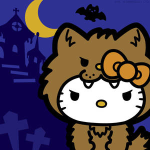Tiikeri Hello Kitty Halloween -taustakuva — Hello Kitty Halloween Taustakuvat