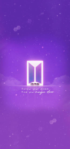 Tiny Tan BTS -logo siluetilla — Bts logo GIF Taustakuvat