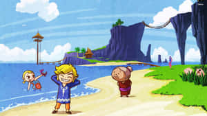 Toon Link — Anime maisema GIF Taustakuvat