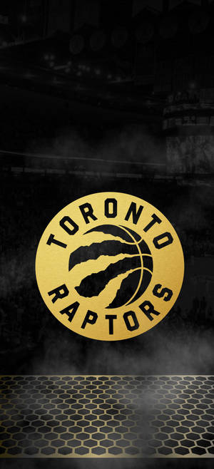 Toronto Raptors kulta ja musta -taustakuva — iPhone 14 Taustakuvat