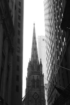 Trinity Church New York mustavalkoinen — Xiaomi Pad 7S Pro 12.5 Taustakuvat