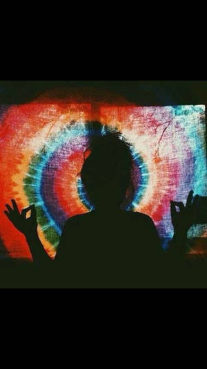 Trippinen esteettinen meditaatio tie-dye -tausta