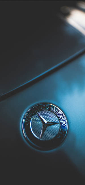Tummansininen logo Mercedes iPhone X — iPhone 14 Pro Taustakuvat