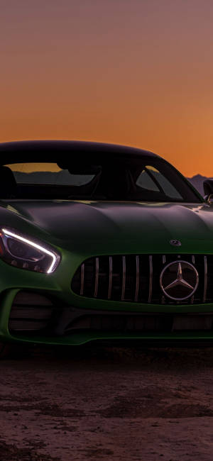 Tummanvihreä Mercedes iPhone X — iPhone 16 Plus Taustakuvat