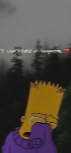Surullinen Bart Simpson Puhelin — Redmi Note 17 Taustakuvat