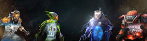 Fantastinen HD Anthem-taustakuva taiteellisella ja ainutlaatuisella javelin-pukusuunnittelulla — 3840x1080 Taustakuvat