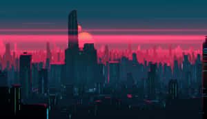 Neon City -taustakuva — Neonkaupunki Taustakuvat