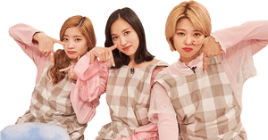 Twice-jäsenet rennosti poseeraamassa