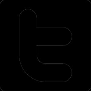 Twitter-logo vektori - Twitter-logo mustavalkoinen png