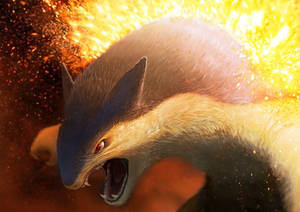 Typhlosion Lähikuva HD — Anime työpöytä Taustakuvat
