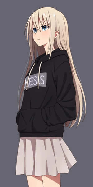 Anime tyttö huppari kuvia — Anime tyttö huppari Taustakuvat