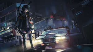 Anime-auton tausta — Anime auto Taustakuvat