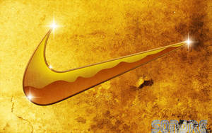 Tyylikäs kultainen Nike-logo