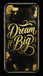 iPhone 11 -taustakuva kultafoliokirjaimilla