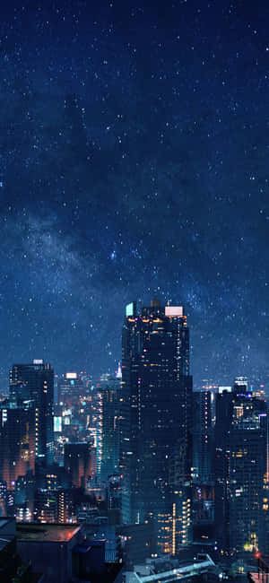 Anime-kaupunkitausta — iPhone 17 Pro Taustakuvat