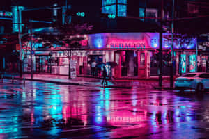 Neon City -taustakuva — Neonkaupunki Taustakuvat