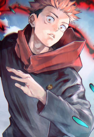 Uskomaton Yuji Itadori -maalaus Jujutsu Kaisen -puhelin — Jujutsu kaisen Taustakuvat