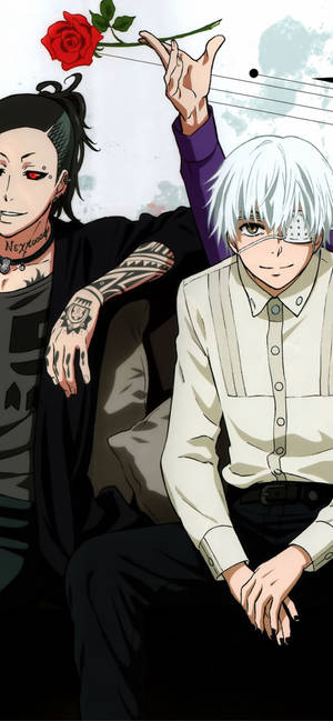 Uta ja Ken Tokyo Ghoul iPhone — iPhone Xs Taustakuvat