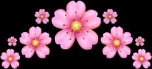 #emoji #kruunu #vaaleanpunainen #kukka #korona #emoji #flor #ruusu - Iphone Flower Emoji Png, Läpinäkyvä Png — Vaaleanpunainen kukkakuvio Taustakuvat