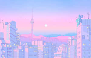 Vaaleanpunaisia anime-estetiikkakuvia — Pinkki anime estetiikka Taustakuvat