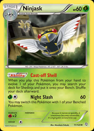 Vaihe 1 Ninjask-keräilykortti — Pokemon Taustakuvat